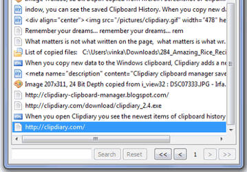Clipdiary v.3.5 - утилита для облегчения работы с буфером обмена Windows