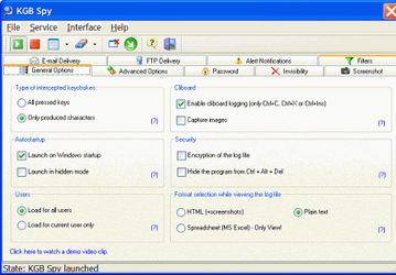 Утилиты: KGB Key Logger v.5.18.934