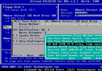 Утилиты: Active KillDisk v.5.1