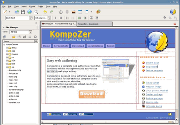 Редакторы: KompoZer v.0.8b1