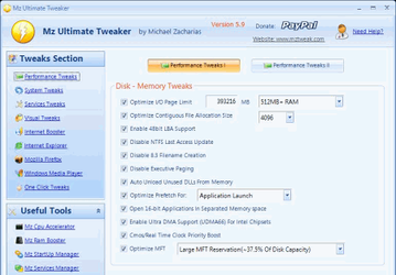 Настройщики: Mz XP Tweak v.6.1.0
