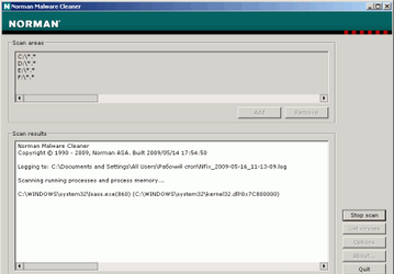Антивирусы: Norman Malware Cleaner v.2009.10.08