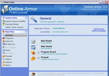 Безопасность: Online Armor Free v.3.5.0.50