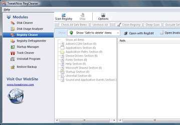 Настройщики: TweakNow RegCleaner v.4.70