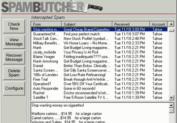 Почтовые клиенты и фильтры: SpamButcher v.2.1xb