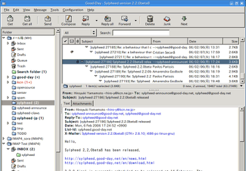 Почтовые клиенты и фильтры: Sylpheed v.3.0.2