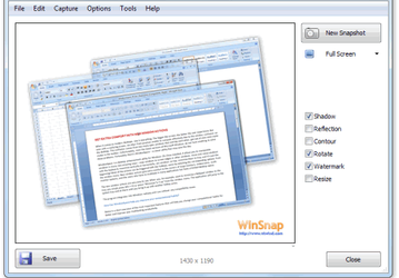 WinSnap v.3.5.6 - программа для создания снимков окон приложений и Windows