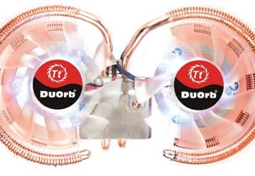 Спецификации и данные о совместимости c 8800GT и HD 3870 кулера Thermaltake DuOrb