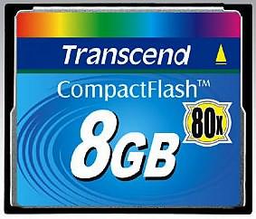 Transcend выпускает флэш-память 8 Гб 80X Ultra Performance CompactFlash