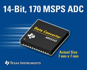 TI Announces 14-bit, 170MSPS ADC For Wideband Signal Processing Applications