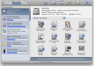 DiskTools Pro для Mac OS X — нновый набор утилит для обслуживания HDD 