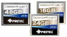 CES-2008: Pretec анонсировала быстрые карты памяти CompactFlash 16, 24 и 48 ГБ