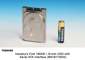 Toshiba Introduces 160GB 1.8-inch SATA HDD