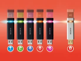 Sony выпустила линейку USB-брелоков MicroVault Click 