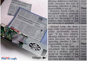 Plastic Logic To Show 150ppi Flexible Active-Matrix Display