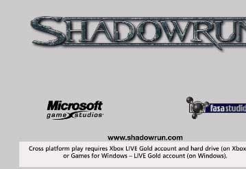 Windows Live Gold понадобится для кроссплатформенной игры в Shadowrun