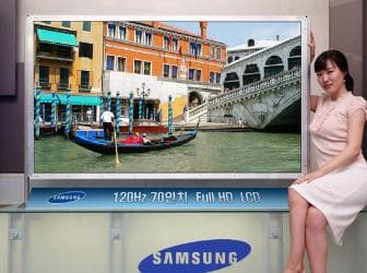 Samsung производит 70" ЖК-панель с полной поддержкой HDTV