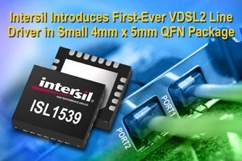 Intersil выпускает самый маленький в мире драйвер линии VDSL2
