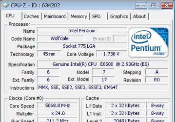 Подтверждена работа процессора Intel Pentium E6500K на частоте 5 ГГц 
