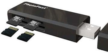 PhotoFast предлагает использовать до четырех карт microSD, как один USB-накопитель