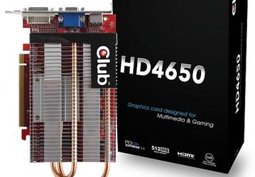 Пара 3D-ускорителей Club 3D Radeon HD 4650 получила пассивное охлаждение