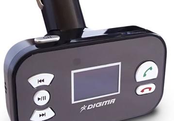 Автомобильный FM-модулятор c поддержкой Bluetooth Digma BFT300
