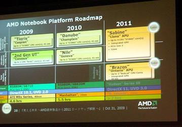Мобильные платформы AMD в ближайшие два года — APU с поддержкой DirectX 11 выйдет в 2011 году