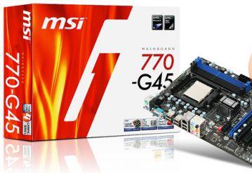 Стали известны технические характеристики системной платы MSI 770-G45