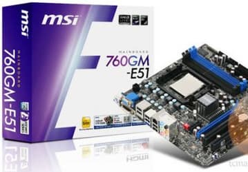 MSI 760GM-E51 — системная плата типоразмера micro-ATX для процессоров AMD AM3