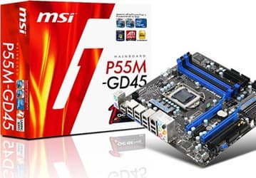 P55M-GD45 — первая системная плата MSI типоразмера micro ATX на чипсете P55
