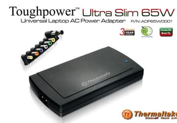 Thermaltake Introduces Toughpower Ultra Slim 65W Laptop AC Power Adapter
