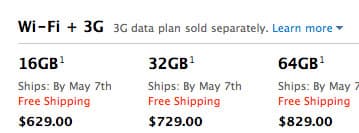 Apple отложила начало продаж iPad 3G