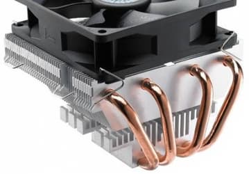 Несмотря на малую высоту, процессорный кулер Cooler Master Vortex Plus получил четыре тепловые трубки