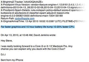Стив Джобс рассказал, почему в MacBook Pro 13’’ остался Core 2 Duo