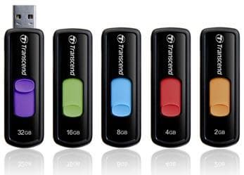 Объём USB-накопителей Transcend JetFlash 500 с выдвижным разъёмом достигает 32 ГБ