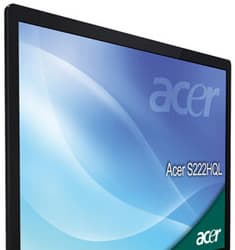 Толщина Full HD монитора Acer S222HQL составляет всего 12,9 мм