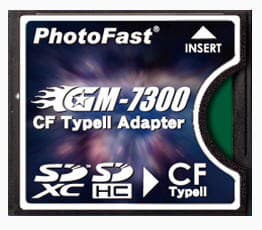 Адаптер PhotoFast GM-7300 позволит камерам со слотом CompactFlash оперировать носителями формата SD