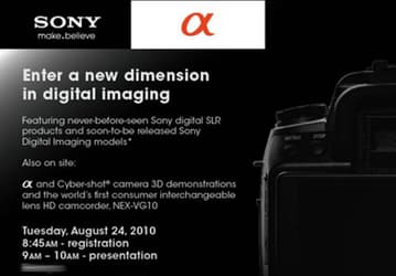 Sony готовит обновление модельного ряда зеркальных фотокамер Alpha