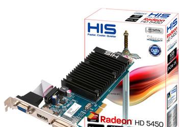 HIS представила вариант Radeon HD 5450 с интерфейсом PCIe x1