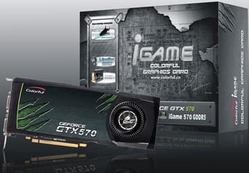 Компоненты 3D-карты Colorful iGame GTX 570 работают на повышенных частотах