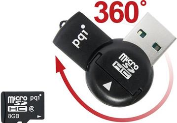 Миниатюрный картовод PQI S725 Ninja рассчитан на карты microSD