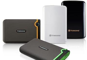 Transcend увеличивает объем портативных HDD четырех серий до 750 ГБ