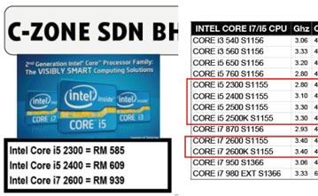 В Малайзии процессоры Intel Sandy Bridge и системные платы для них уже продаются