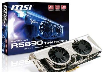 3D-карта MSI R5830 Twin Frozr II ориентирована на «разгон»