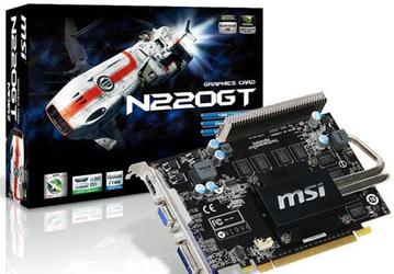 У MSI готова 3D-карта GeForce GT 220 с пассивным охлаждением