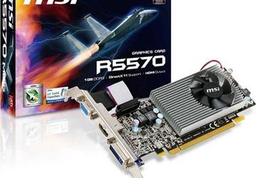 MSI использует в 3D-карте R5570-MD1G твердотельные конденсаторы и оснащает ее выходом HDMI