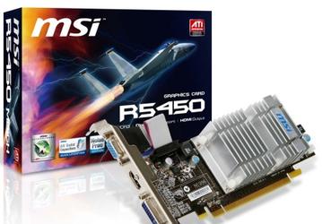 Графические карты MSI R5450 серии Silent
