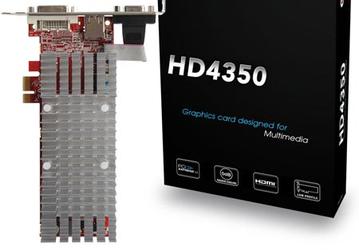Низкопрофильная 3D-карта Club 3D HD4350 с пассивным охлаждением имеет интерфейс PCI Express x1