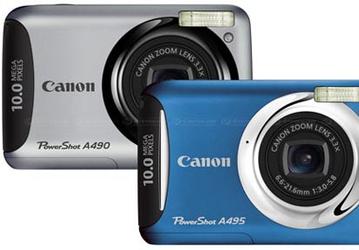 Камеры Canon PowerShot A490 и A495 поддерживают карты памяти формата SDXC