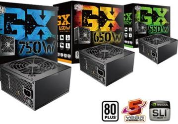 Трио блоков питания Cooler Master GX охватывает диапазон мощностей 550-750 Вт